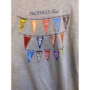 Properly Tied Southern College SEC Pennant Flags Football Short Sleeve Shirt XL